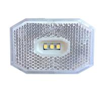 MelTruck Feu de gabarit LED 12-36V Blanc avec réflecteur E9 IP69 - feu de position pour remorque - camion caravane - gauche/droite - 1 pièce
