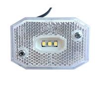 MelTruck® Feu de gabarit LED blanc pour camion 12 V 24 V Feu de gabarit avec réflecteur 3 LED E9