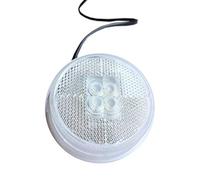 MelTruck Feu de position LED 80 mm avec réflecteur 12 V 24 V Remorque Camion Caravane E9 - Blanc Orange Rouge