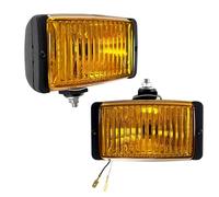 MelTruck Kit 2 Phares Antibrouillard H3 Jaune - Feux Additionnels Universels 12V 55W (Ampoules Incluses) - Optique Verre Jaune Homologué E20 IP66 - Projecteurs pour Voiture 4x4 Camion Tracteur Offroad