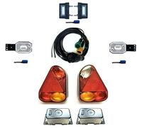 MelTruck® Kit d'éclairage de remorque à baïonnette LED, feu de contour, indicateur de plaque d'immatriculation, faisceau de câbles 9m, protection de lampe