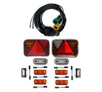 MelTruck® Kit d'éclairage de remorque LED Feux arrière 13 broches Ensemble de câbles 7m Ensemble de phares