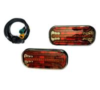 MelTruck® Lot de 2 feux arrière à 6 LED fonctionnels avec baïonnette 5 broches avec câble 7 m