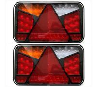 MelTruck Lot de 2 feux arrière LED 6 fonctions 12 V/24 V E9 pour voiture, camion, remorque, caravane