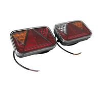 MelTruck® Lot de 2 Feux Arrière LED 6 Fonctions 12 V avec Câble de 1 m pour Remorque, Feu Arrière pour Remorque