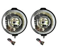 MelTruck® Lot de 2 Phares Halogènes Ronds Phare de Travail H3 12 V 24 V 183 x 214 mm E20