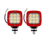 MelTruck Lot de 2 projecteurs de travail LED 12 V 24 V 38 W 4100 lm CREE Phare supplémentaire pour tracteur, camion, pelleteuse, tout-terrain, SUV, E9 EMV (portée à distance)