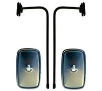 MelTruck® Lot de 2 rétroviseurs extérieurs 232 x 145 mm Ø 10 E20 et support de rétroviseur 165 x 410 mm pour tracteur, pelleteuse