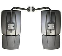 MelTruck® Lot de 2 rétroviseurs extérieurs 435 x 223 mm et porte-miroir pour New Holland, CaseIH Formall, LUXXUM, Styer Compact