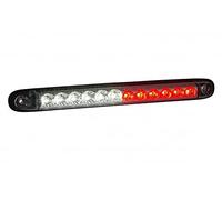 MelTruck Lot de feux arrière LED 12 V 24 V remorque 257 x 26,8 mm avec clignotant, feu de frein, feu de recul, feu antibrouillard pour camion, remorque (feu de recul, feu antibrouillard, 1 pièce)
