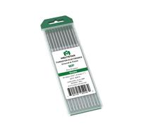 MELTSTAR Électrode TIG en tungstène pur à 99,5% WP vert (2,4 mm x 175 mm) - lot de 10 pièces - Pour soudage TIG AC aluminium
