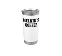 Melvin's Coffee Melvin Nom personnalisé Gobelet isotherme en acier inoxydable double paroi