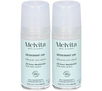 MELVITA Déodorant Efficacité 24h Rouleau 2x50 ml