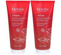 MELVITA Gel Douche Rafraîchissant l'Or Rose Set(S) 2x200 ml
