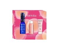 Melvita, Coffret hydratant et repulpant : routine complète avec eau florale de rose, essence hydra-repulpante et crème, pour une peau éclatante et revitalisée, Écoresponsable, Idéal pour les Fêtes