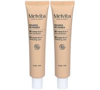 Melvita Source de Roses BB Crème 6 en 1 Clair Maquillage 2x40 ml
