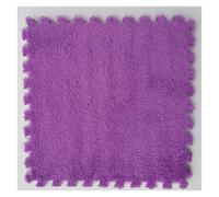 MELY Tapis en Mousse imbriqués, 10 pièces de Tapis en Mousse imbriqués, Tapis en Peluche, Carreaux de Sol imbriqués, Tapis de Sol Doux, 12x12 Pouces(Size:30x0.6cm)(Dark Purple)