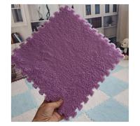 MELY Tapis en Mousse imbriqués, 10 pièces de Tapis en Mousse imbriqués, Tapis en Peluche, Carreaux de Sol imbriqués, Tapis de Sol Doux, 12x12 Pouces(Size:30x0.6cm)(Light Purple)