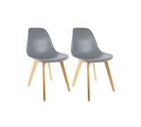AltoBuy MELYA - Lot de 2 Chaises Scandinaves Grises