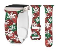 Melyis Bracelet de Noël en silicone pour Apple Watch 42 mm (série 11/10) 41 mm, 40 mm, 38 mm, bracelets iWatch doux pour homme et femme, bracelet de Noël mignon pour Apple Watch Series 11 10 9 8 7 6 5