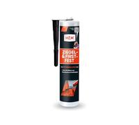 MEM Adhésif à froid à base de bitume résistant aux briques et aux arêtes et sans solvant, particulièrement élevé, pour bardeaux et membranes de toiture en bitume, brun foncé, 445 g