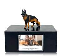 MEM PLANETE Urne funéraire pour chien de compagnie - Cadeau commémoratif pour les amateurs de perte - Boîte à ombres - Souvenir de condoléances - Petit grand cercueil funéraire - Cadre funéraire - En
