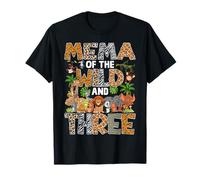 Mema Of The Wild Three Zoo, anniversaire, Safari et jungle T-Shirt