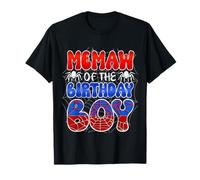 Memaw Grandma of The Birthday Boy Spider Web Family Matching T-Shirt