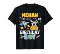 Memaw of The Birthday Astronaut Boy Space Theme Party T-Shirt