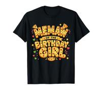 Memaw of The Birthday Girl Pizza Party Theme T-Shirt