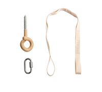 Membantu Kit de suspension de plafond 2.0 - Sangle de suspension réglable et crochet pour berceaux et hamacs | Capacité 25 kg | Couleur naturelle | Installation facile