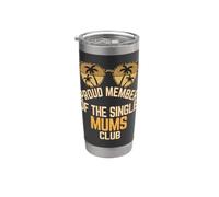 Member of Single Mums Club - Imprimé léopard Gobelet isotherme en acier inoxydable double paroi