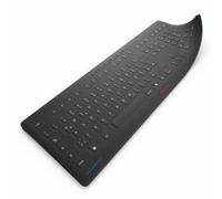 CHERRY Membrane de protection pour clavier Stream Protect – silicone désinfectable – QWERTZ Noir