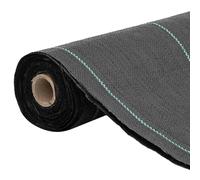 Membrane anti-mauvaises herbes - Noir - 1,5 x 100 m - En polypropylène - Tissu de sol - Tissu de paillage - Géotextile perméable à l'eau - Résistant à la déchirure - Respirant comme barrière racinaire