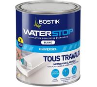 Bostik Membrane d'étanchéité Waterstop Blanc – Réparation fuites – Résistant UV – 1 kg