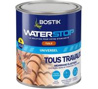 Bostik Membrane d'étanchéité Waterstop – Répare fuites, résistant UV et intempéries – Pot 1 kg tuile