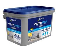 Bostik Membrane d’étanchéité Waterstop – Direct sans primaire, répare fuites – Seau 14 kg Gris