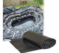 Membrane de bassin en polyéthylène haute densité noir flexible et imperméable pour bassin de jardin Caractéristiques fontaines cascades Tailles : 0,9 x 0,9 m, 2,1 x 7 m, 3 x 4 m, 4,9 x 7 m, 4,9 x 4,9