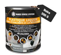 Membrane d'Étanchéité - Joint exterieur et interieur - Colle Étanche pour Fissures & Fuites - Directe Sans Primaire - Tous Matériaux - MS Polymère (Noir, 300g)