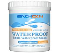 Membrane d'Étanchéité Waterstop Blanc Pot 1 KG, Endhokn Produits d'étanchéité Réparation de Fuites, Infiltrations, Fissures Etancheite Toiture Terrasse Mur Exterieur Agent de Revêtement Imperméable