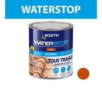 Bostik Waterstop - Membrane d'Étanchéité Toiture, Gouttières et Murs - Réparation Fuites, Infiltrations & Fissures - Résistant UV & Intempéries - Couleur : tuile - Pôt 1kg