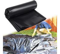 Membrane imperméable en polyéthylène haute densité - Noir - 6 x 10 m - 0,12 mm d'épaisseur - Film flexible pour étangs à poissons, jardins, fontaines et cascades - 10 x 15 m