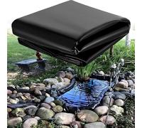Membrane imperméable robuste pour étang à poissons, jardin, piscine, paysage - 4 x 5 m, 6 x 10 m, 10 x 15 m - 0,12 mm d'épaisseur, noir