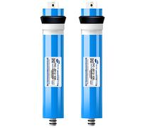 Membrane RO d'osmose inverse Remplacer Purificateur Filtre À eau Ro, 200 300 400 600 GPD Membrane D'osmose Inverse, Élément Filtre À Eau Domestique À Osmose Inverse (2012-100 GPD, 2pcs)