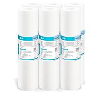 Membrane Solutions 10 x 2,5 pouces Remplacement de Filtres à Eau Sédiments en Polypropylène, Cartouche de Filtre, compatible avec Filtres Standards, Osmose Inverse - 20 Micron, 6 Pack