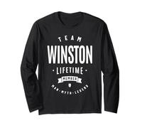 Membre à Vie de l'équipe Winston Nom drôle Winston Manche Longue