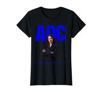 Membre du Congrès Alexandria Ocasio-Cortez Mieux connu sous Le nom d'AOC T-Shirt Graphique avec Valeur, Femme, Noir, S