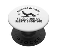 Membre Officiel de la fédération de Sieste Sportive Humour PopSockets PopGrip Adhésif