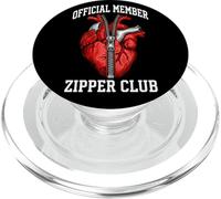Membre Officiel Zipper Club Survivant de Chirurgie à cœur Ouvert PopSockets PopGrip pour MagSafe