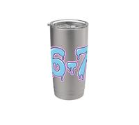 Meme 67 Six Seven Italian Brainrot Graphique Chiffres Gobelet isotherme en acier inoxydable double paroi